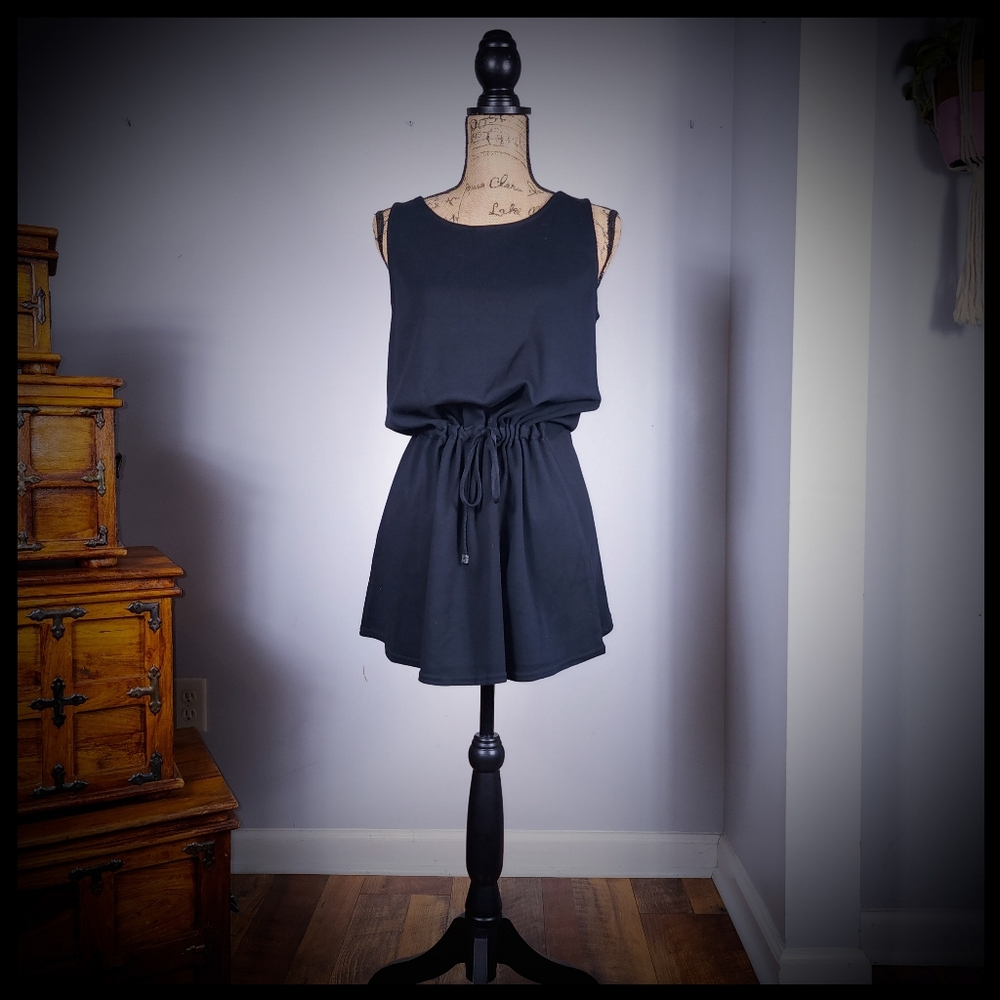 Medium Black Anne Cole Bathingsuit Cover/Dress 100% Cotton